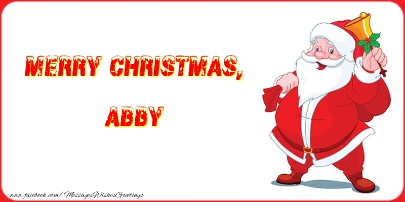 Greetings Cards for Christmas - Merry Christmas, Abby