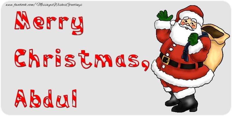 Greetings Cards for Christmas - Santa Claus | Merry Christmas, Abdul