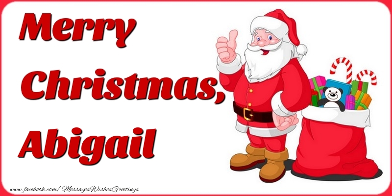 Greetings Cards for Christmas - Gift Box & Santa Claus | Merry Christmas, Abigail