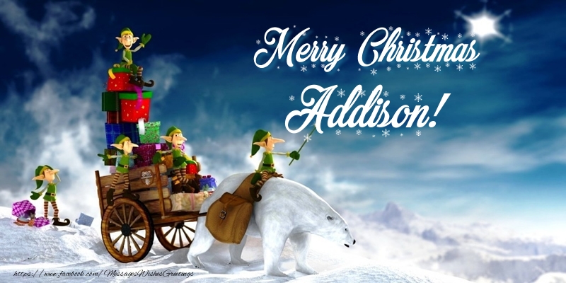 Greetings Cards for Christmas - Animation & Gift Box | Merry Christmas Addison!