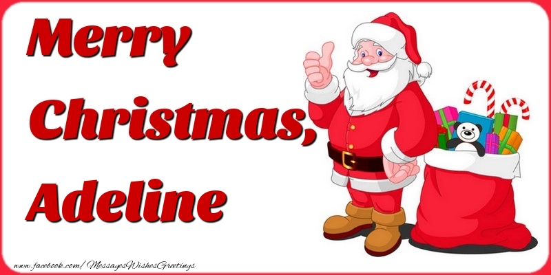 Greetings Cards for Christmas - Merry Christmas, Adeline