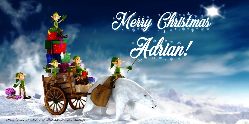 Greetings Cards for Christmas - Animation & Gift Box | Merry Christmas Adrian!