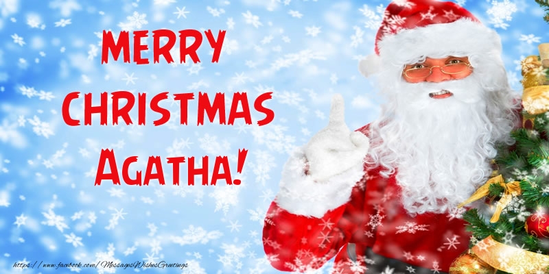 Greetings Cards for Christmas - Santa Claus | Merry Christmas Agatha!