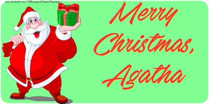 Greetings Cards for Christmas - Merry Christmas, Agatha