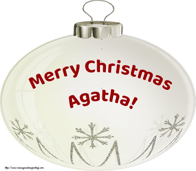 Greetings Cards for Christmas - Merry Christmas Agatha!