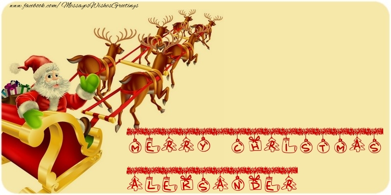 Greetings Cards for Christmas - MERRY CHRISTMAS Aleksander
