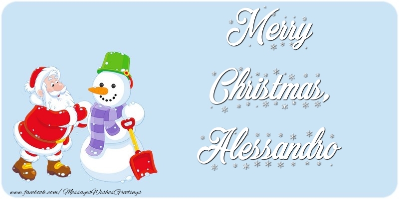 Greetings Cards for Christmas - Santa Claus & Snowman | Merry Christmas, Alessandro