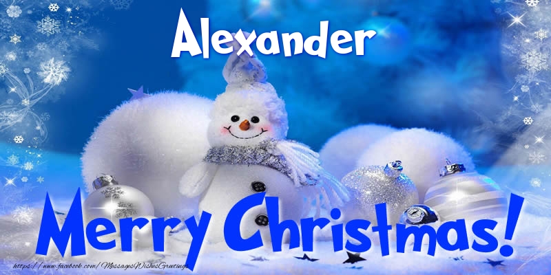 Greetings Cards for Christmas - Christmas Decoration & Snowman | Alexander Merry Christmas!