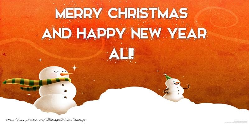 Greetings Cards for Christmas - Snowman | Merry christmas and happy new year Ali!