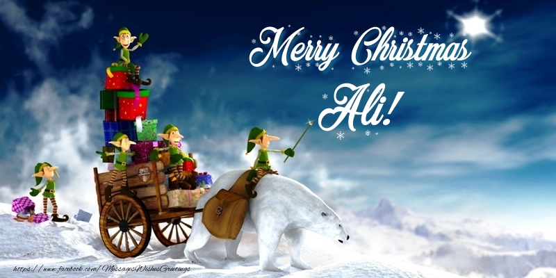 Greetings Cards for Christmas - Merry Christmas Ali!