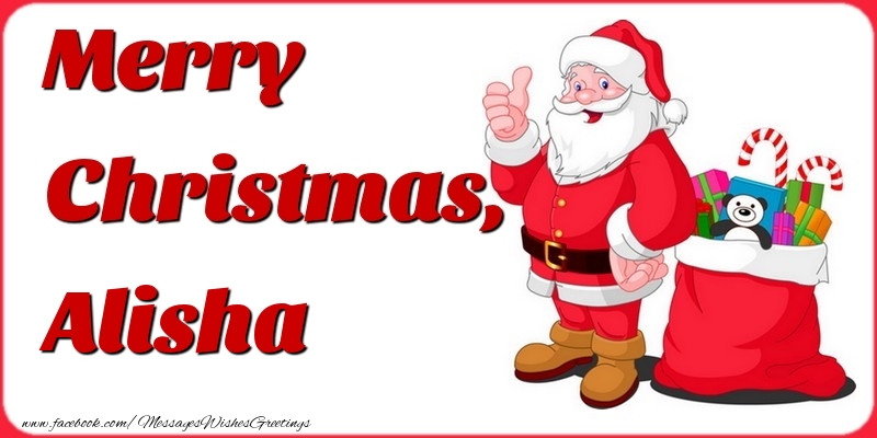 Greetings Cards for Christmas - Gift Box & Santa Claus | Merry Christmas, Alisha