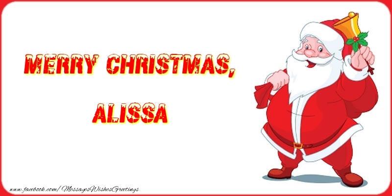 Greetings Cards for Christmas - Merry Christmas, Alissa