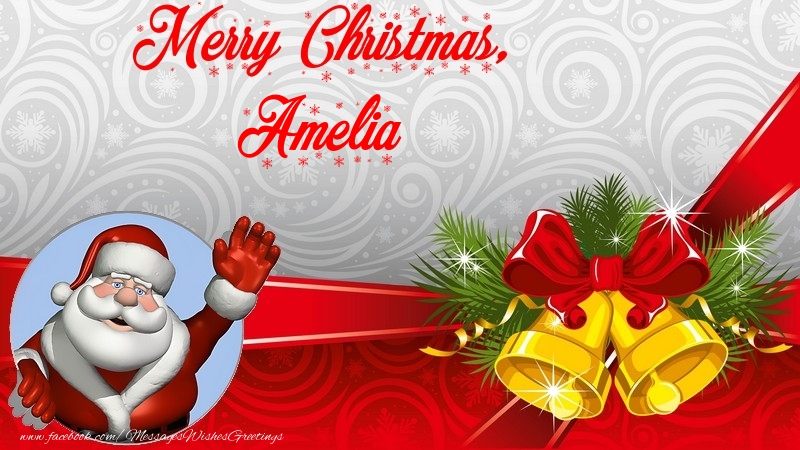 Greetings Cards for Christmas - Merry Christmas, Amelia