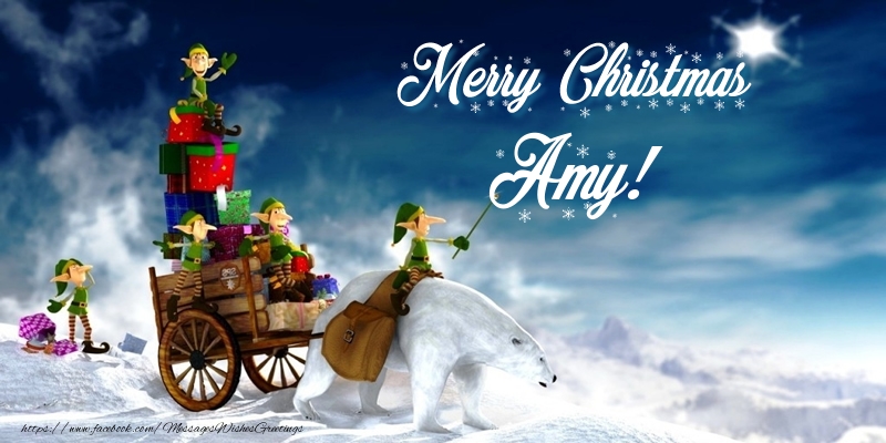 Greetings Cards for Christmas - Merry Christmas Amy!