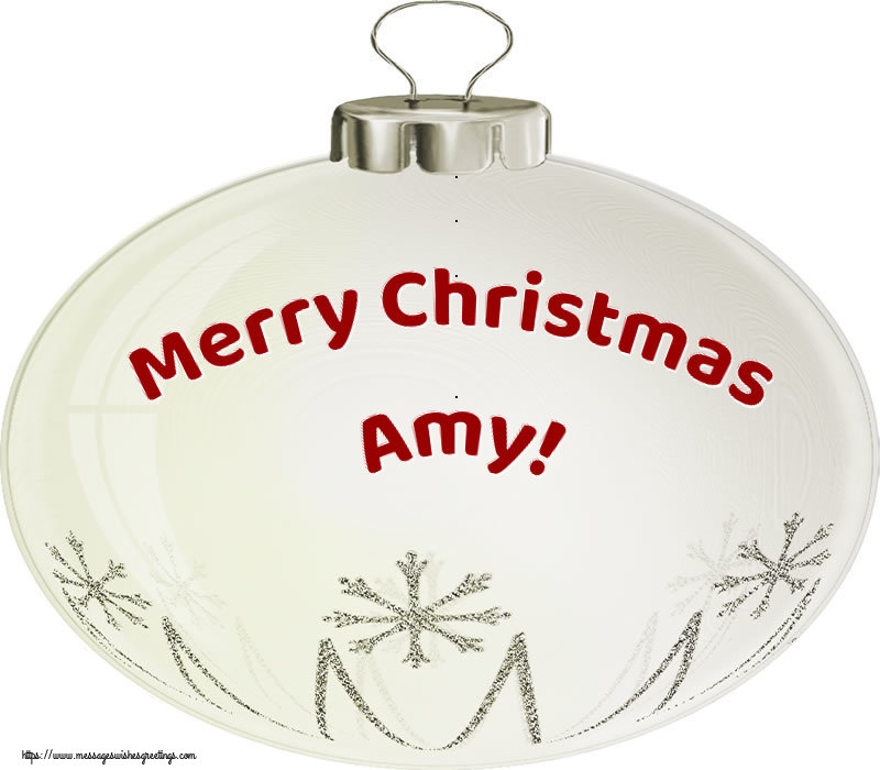 Greetings Cards for Christmas - Christmas Decoration | Merry Christmas Amy!