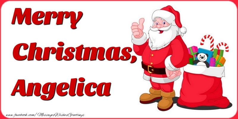 Greetings Cards for Christmas - Gift Box & Santa Claus | Merry Christmas, Angelica