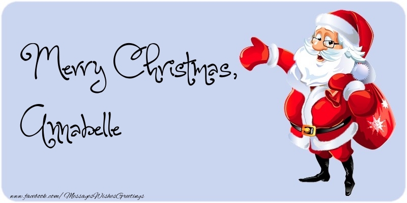 Greetings Cards for Christmas - Merry Christmas, Annabelle