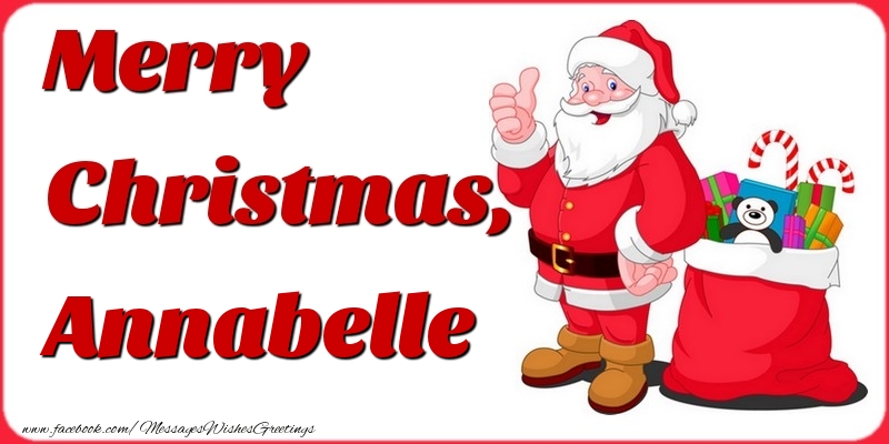 Greetings Cards for Christmas - Gift Box & Santa Claus | Merry Christmas, Annabelle
