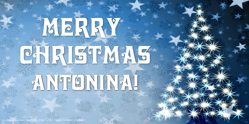 Greetings Cards for Christmas - Merry Christmas Antonina!