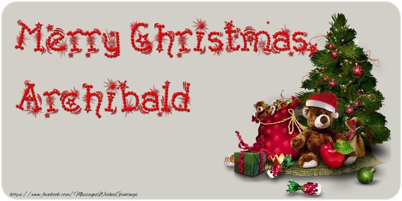 Greetings Cards for Christmas - Animation & Christmas Tree & Gift Box | Merry Christmas, Archibald