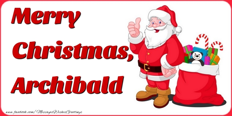 Greetings Cards for Christmas - Gift Box & Santa Claus | Merry Christmas, Archibald