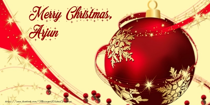 Greetings Cards for Christmas - Merry Christmas, Arjun