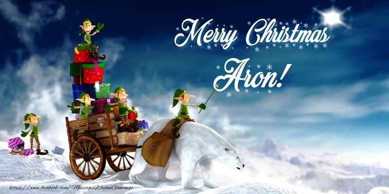 Greetings Cards for Christmas - Animation & Gift Box | Merry Christmas Aron!