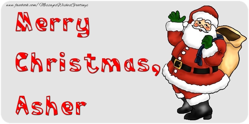 Greetings Cards for Christmas - Merry Christmas, Asher