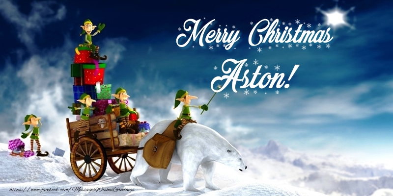 Greetings Cards for Christmas - Animation & Gift Box | Merry Christmas Aston!