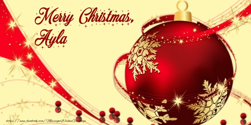 Greetings Cards for Christmas - Merry Christmas, Ayla