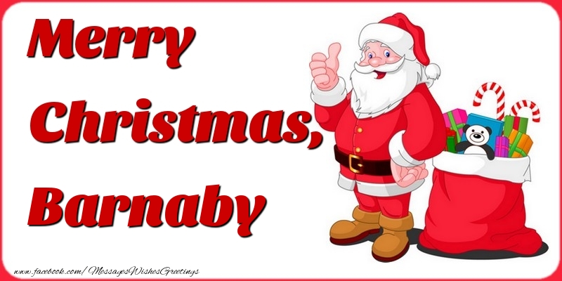 Greetings Cards for Christmas - Gift Box & Santa Claus | Merry Christmas, Barnaby