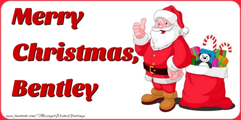 Greetings Cards for Christmas - Gift Box & Santa Claus | Merry Christmas, Bentley
