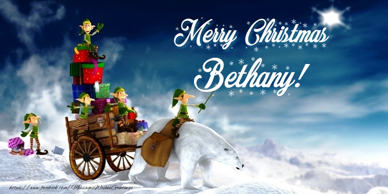 Greetings Cards for Christmas - Animation & Gift Box | Merry Christmas Bethany!