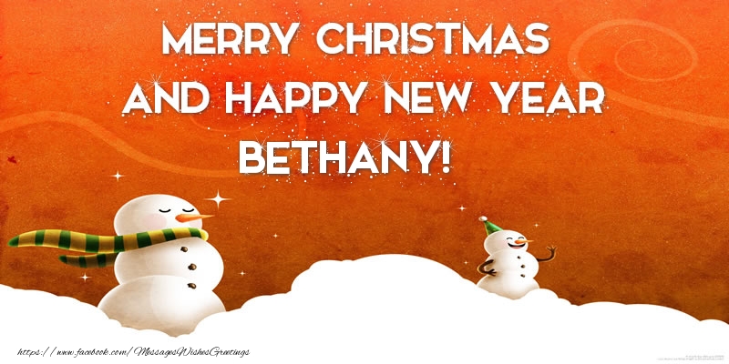 Greetings Cards for Christmas - Merry christmas and happy new year Bethany!