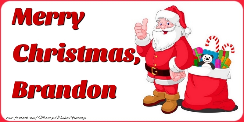 Greetings Cards for Christmas - Gift Box & Santa Claus | Merry Christmas, Brandon