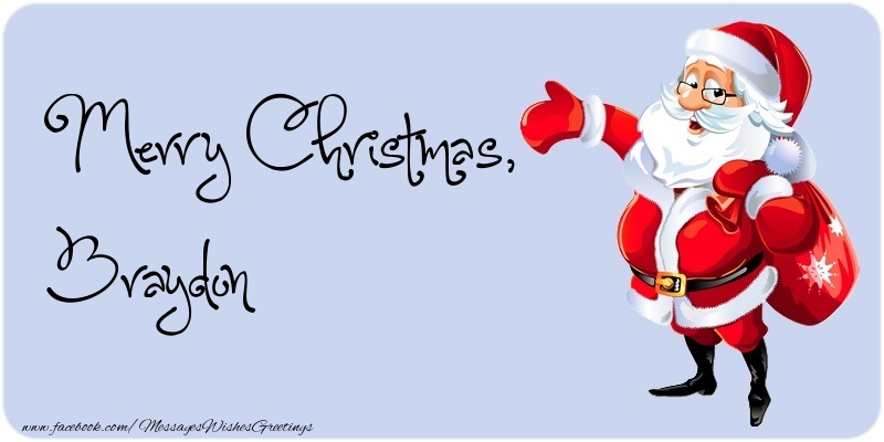 Greetings Cards for Christmas - Merry Christmas, Braydon