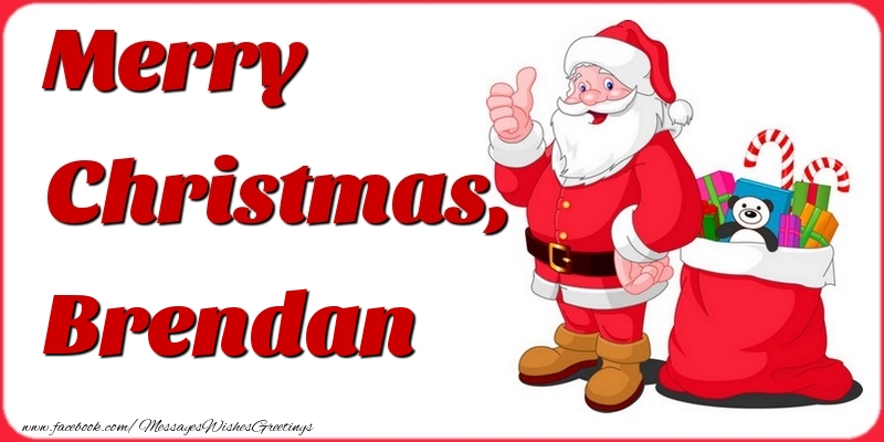 Greetings Cards for Christmas - Gift Box & Santa Claus | Merry Christmas, Brendan