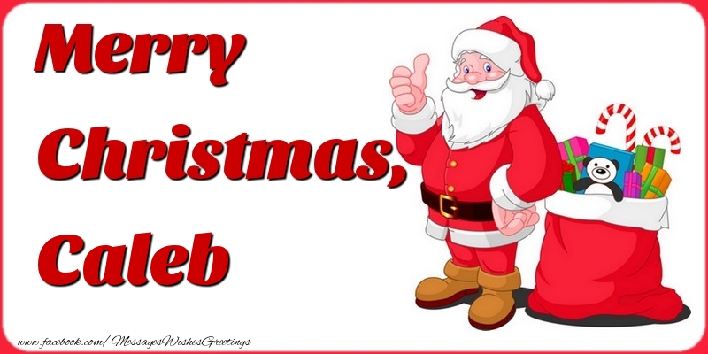 Greetings Cards for Christmas - Gift Box & Santa Claus | Merry Christmas, Caleb