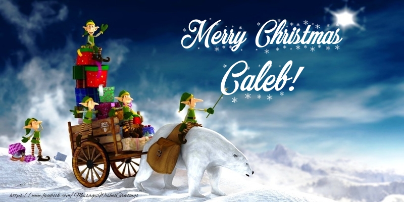 Greetings Cards for Christmas - Animation & Gift Box | Merry Christmas Caleb!