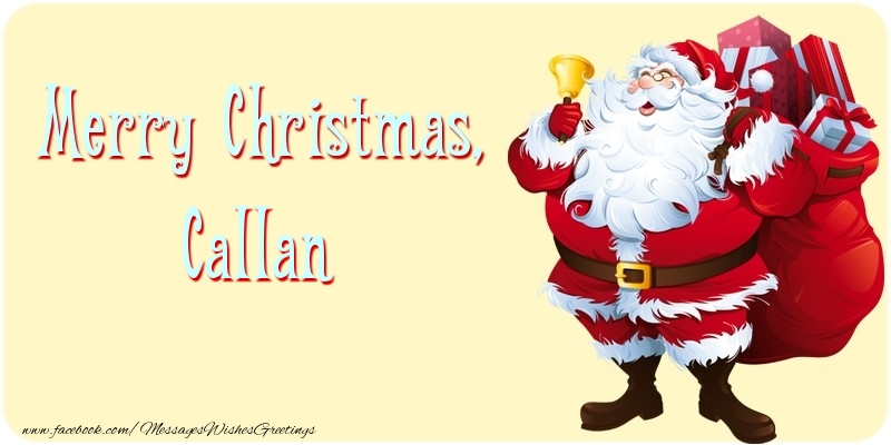 Greetings Cards for Christmas - Merry Christmas, Callan