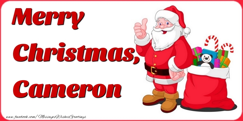 Greetings Cards for Christmas - Gift Box & Santa Claus | Merry Christmas, Cameron