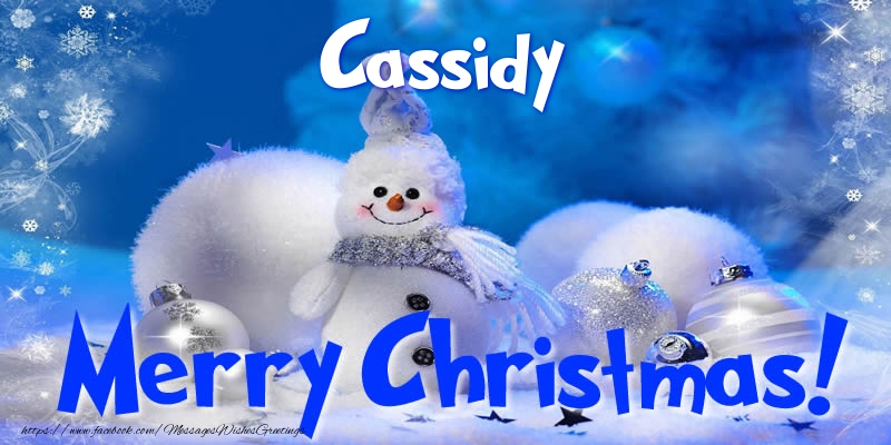 Greetings Cards for Christmas - Christmas Decoration & Snowman | Cassidy Merry Christmas!