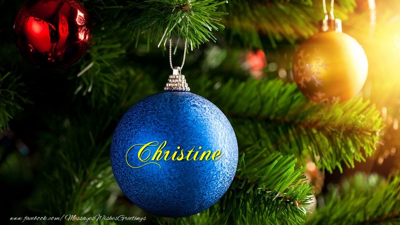 Greetings Cards for Christmas - Christine