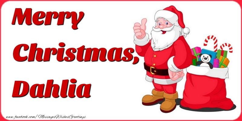 Greetings Cards for Christmas - Gift Box & Santa Claus | Merry Christmas, Dahlia