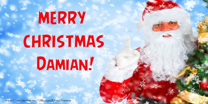 Greetings Cards for Christmas - Santa Claus | Merry Christmas Damian!