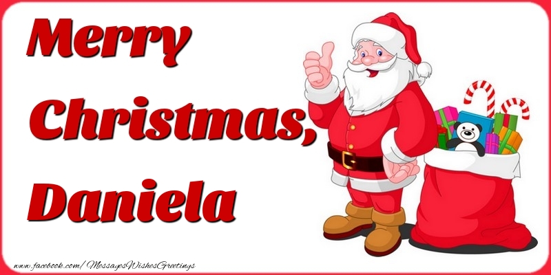 Greetings Cards for Christmas - Gift Box & Santa Claus | Merry Christmas, Daniela