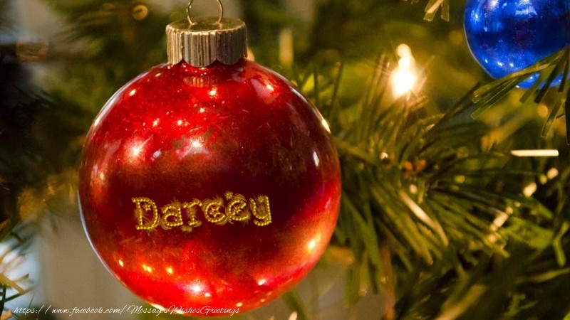 Greetings Cards for Christmas - Your name on christmass globe Darcey
