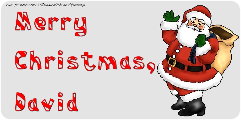 Greetings Cards for Christmas - Santa Claus | Merry Christmas, David