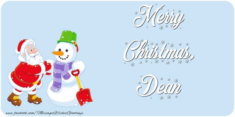 Greetings Cards for Christmas - Merry Christmas, Dean