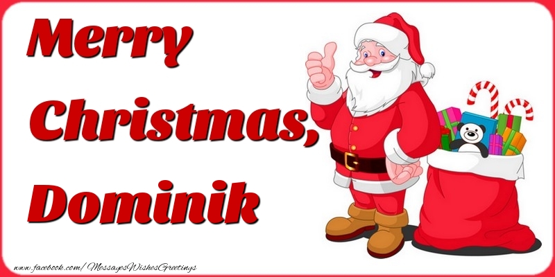 Greetings Cards for Christmas - Gift Box & Santa Claus | Merry Christmas, Dominik